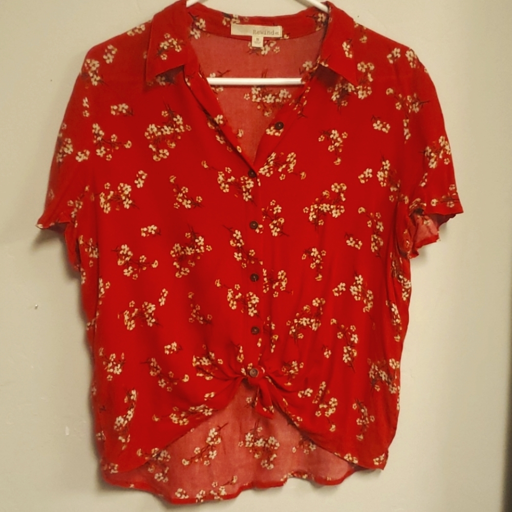 red floral crop